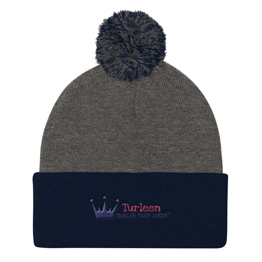 Turleen Logo Pom Pom Knit Cap