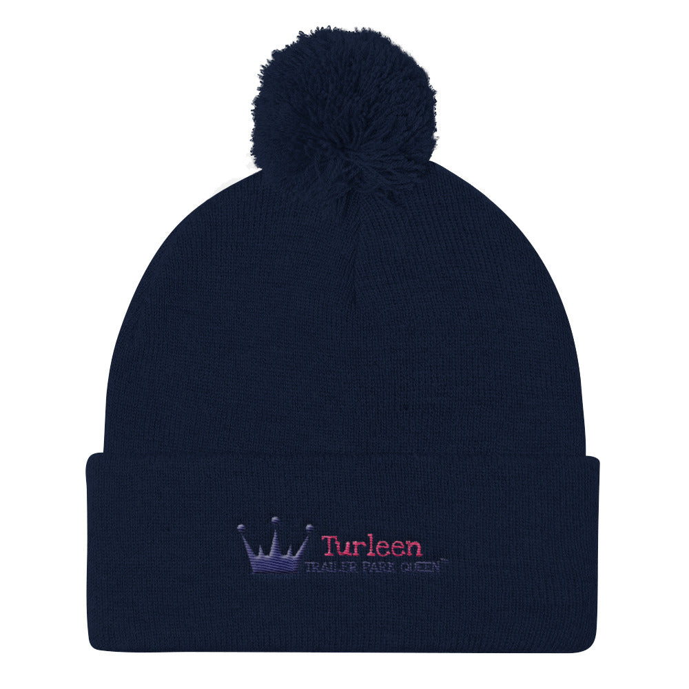 Turleen Logo Pom Pom Knit Cap